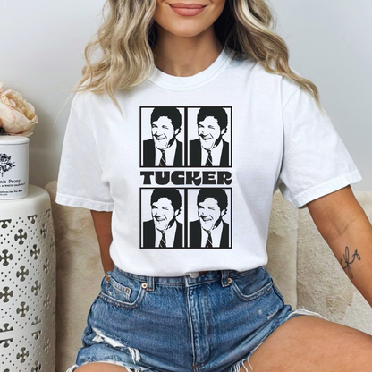 Tucker Warhol Style Black & White - Unisex Garment-Dyed Heavyweight Tee