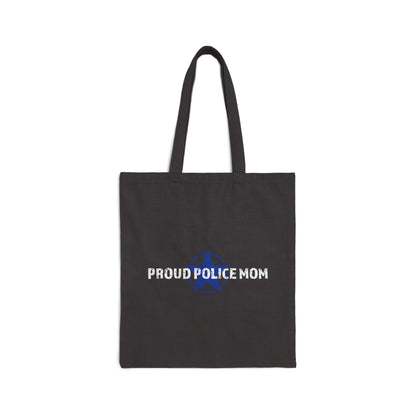 Proud Police Mom - Cotton Canvas Tote Bag