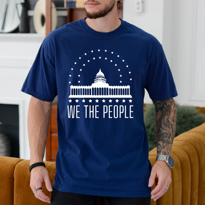 We The People's House - Unisex Garment-Dyed Heavyweight Tee