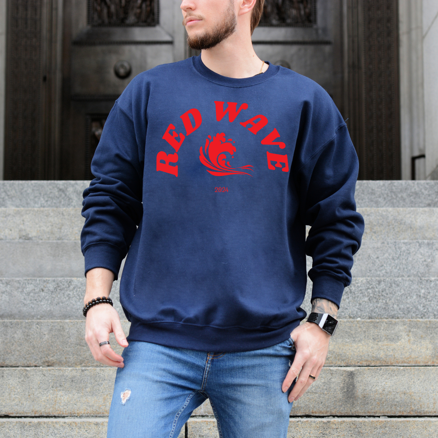 Red Wave 2024 - Unisex Crewneck Sweatshirt