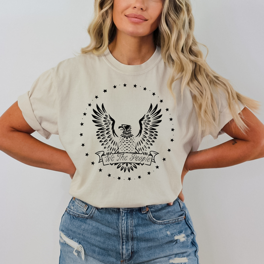 We The People Eagle & Stars - Unisex Garment-Dyed Heavyweight Tee