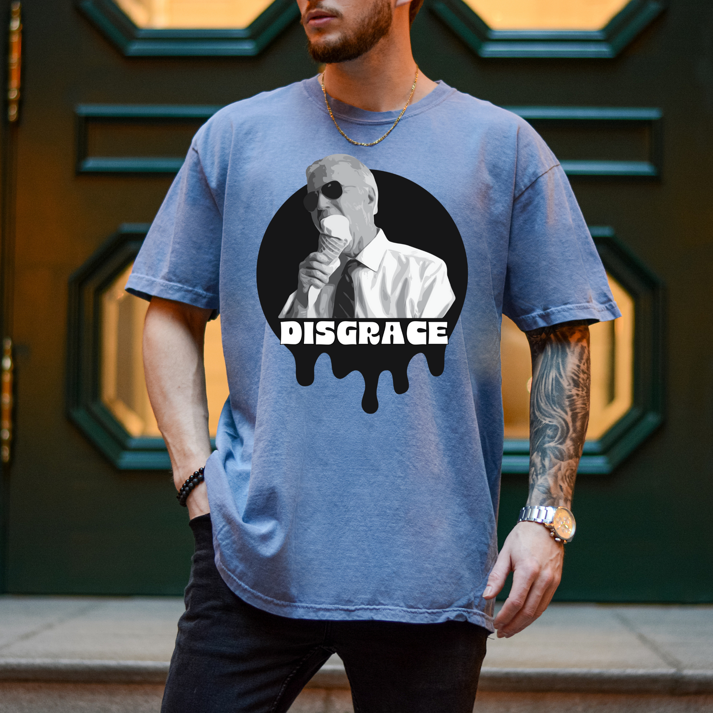 Joe Biden Disgrace - Unisex Garment-Dyed Heavyweight Tee