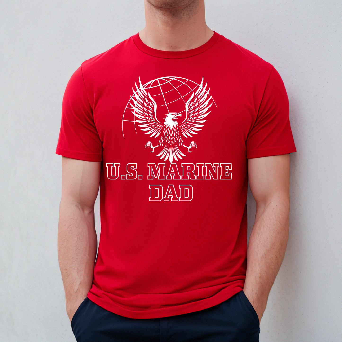 Proud US Marine Dad - Unisex Jersey Tee