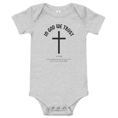 In God We Trust Cross - Baby Onesie