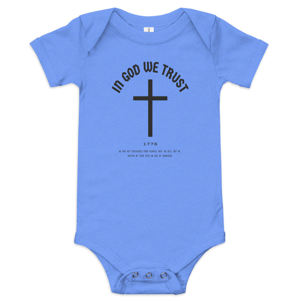 In God We Trust Cross - Baby Onesie