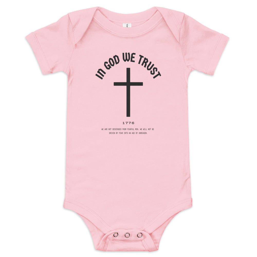 In God We Trust Cross - Baby Onesie