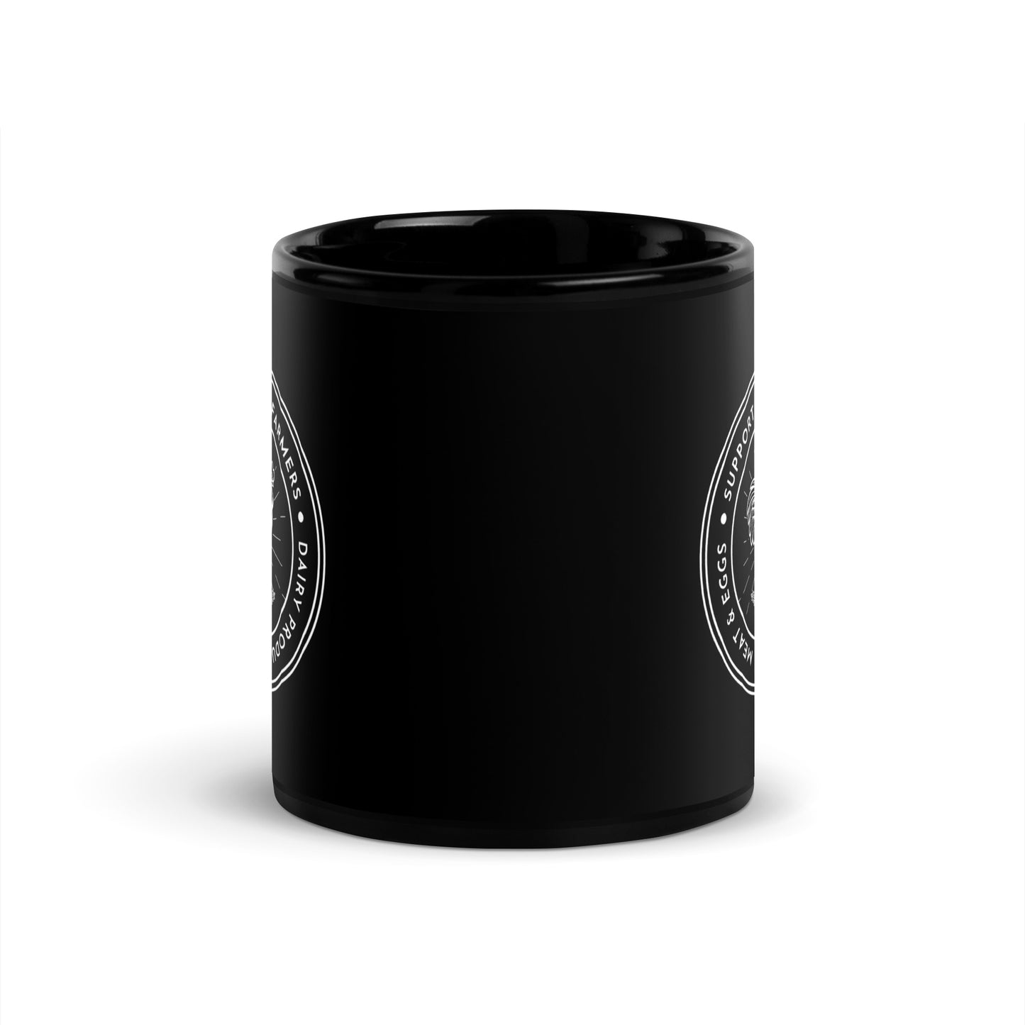 Support Local Farmers - Black Glossy Mug