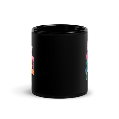 Trump Mugshot Drip - Black Glossy Mug