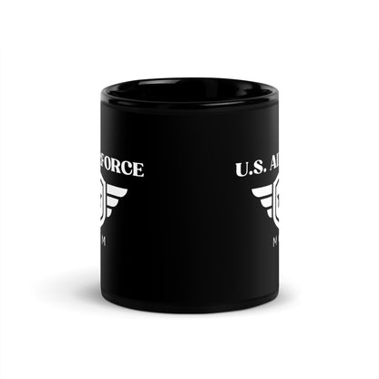 U.S. Airforce Mom - Black Glossy Mug