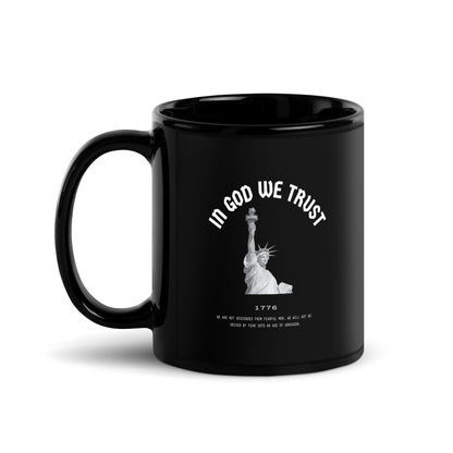 In God We Trust Lady Liberty - Black Glossy Mug