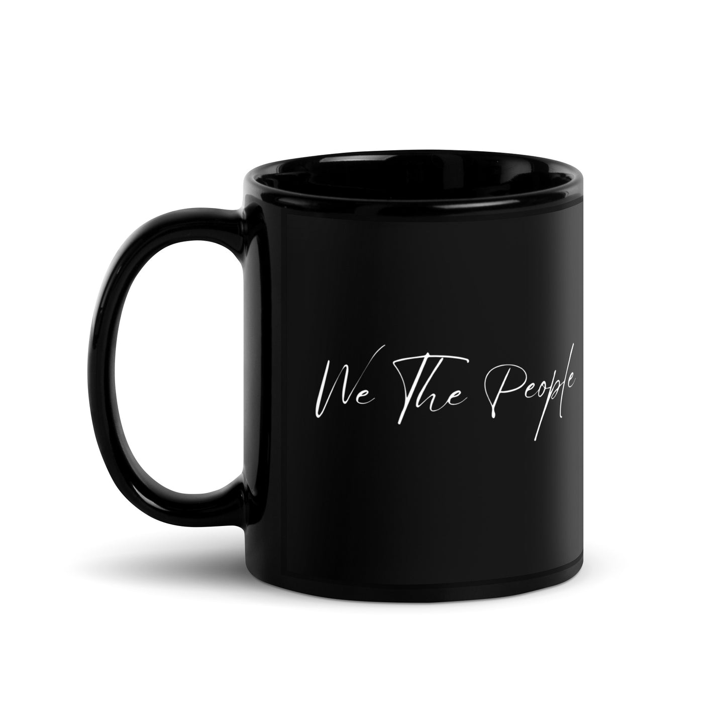 We The People Script - Black Glossy Mug