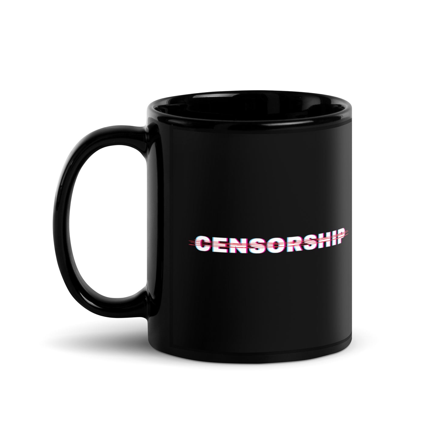 Anti-Censorship - Black Glossy Mug