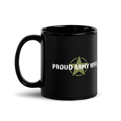 Proud Army Wife - Black Glossy Mug