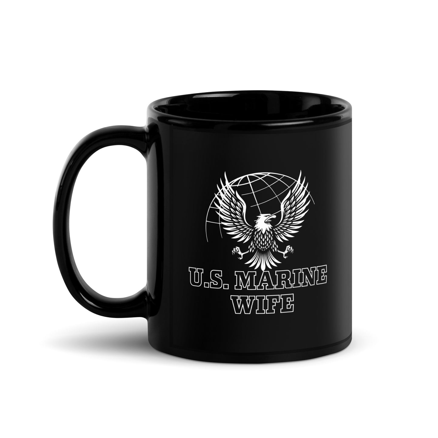 U.S. Marine Wife - Black Glossy Mug