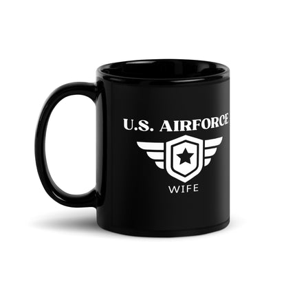 U.S. Airforce Wife - Black Glossy Mug