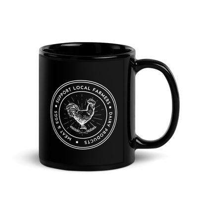 Support Local Farmers - Black Glossy Mug