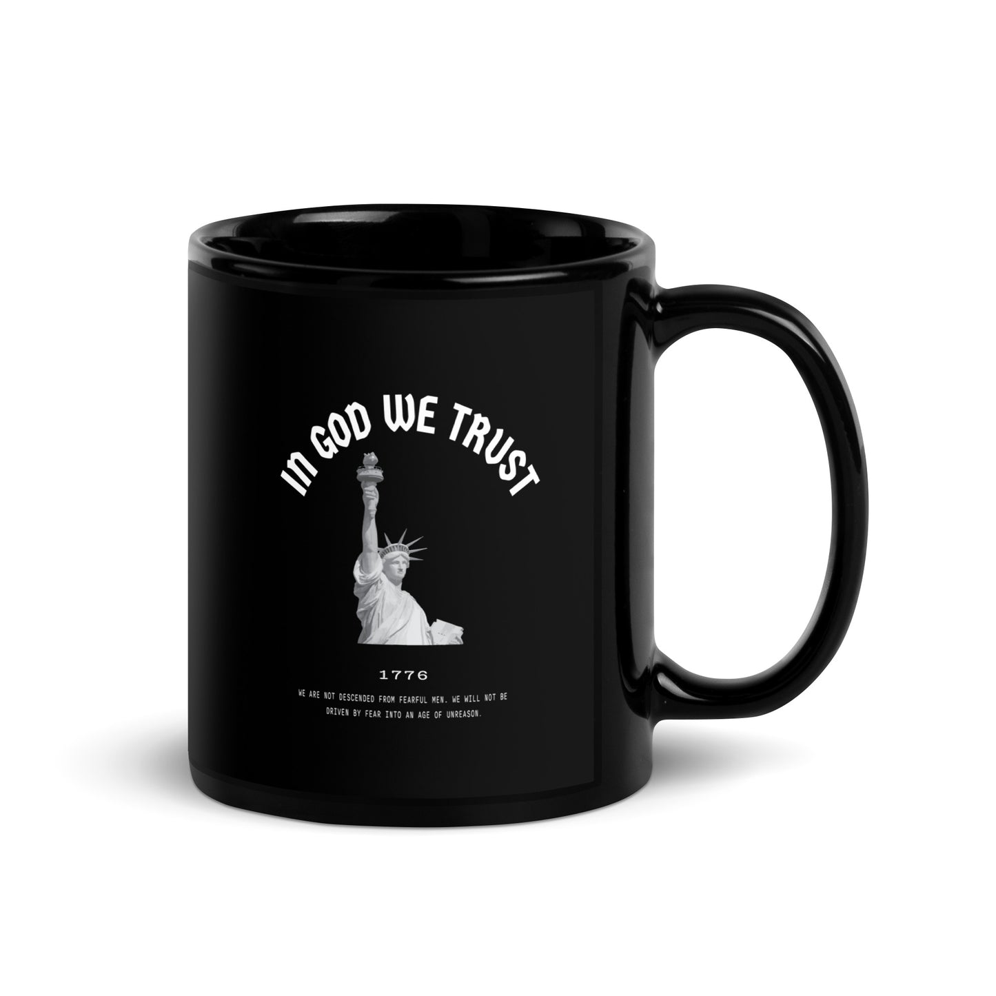 In God We Trust Lady Liberty - Black Glossy Mug