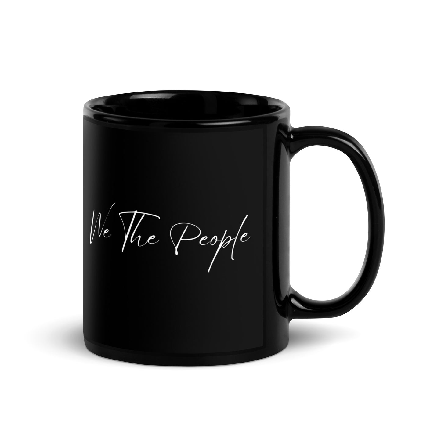 We The People Script - Black Glossy Mug