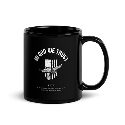 In God We Trust Liberty Flag - Black Glossy Mug