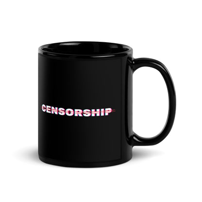 Anti-Censorship - Black Glossy Mug