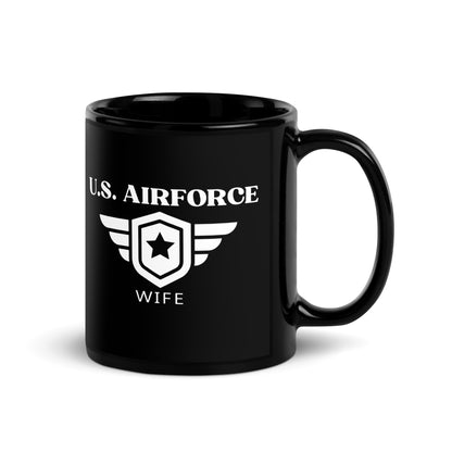 U.S. Airforce Wife - Black Glossy Mug