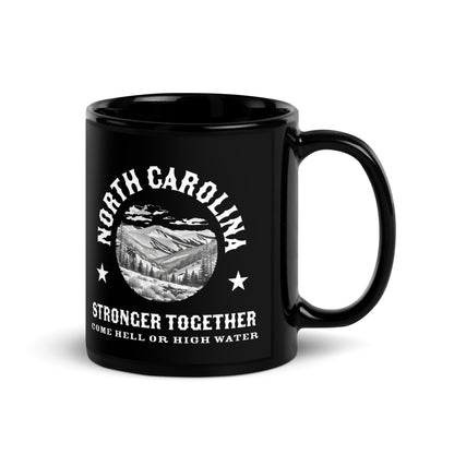 North Carolina Strong - Black Glossy Mug