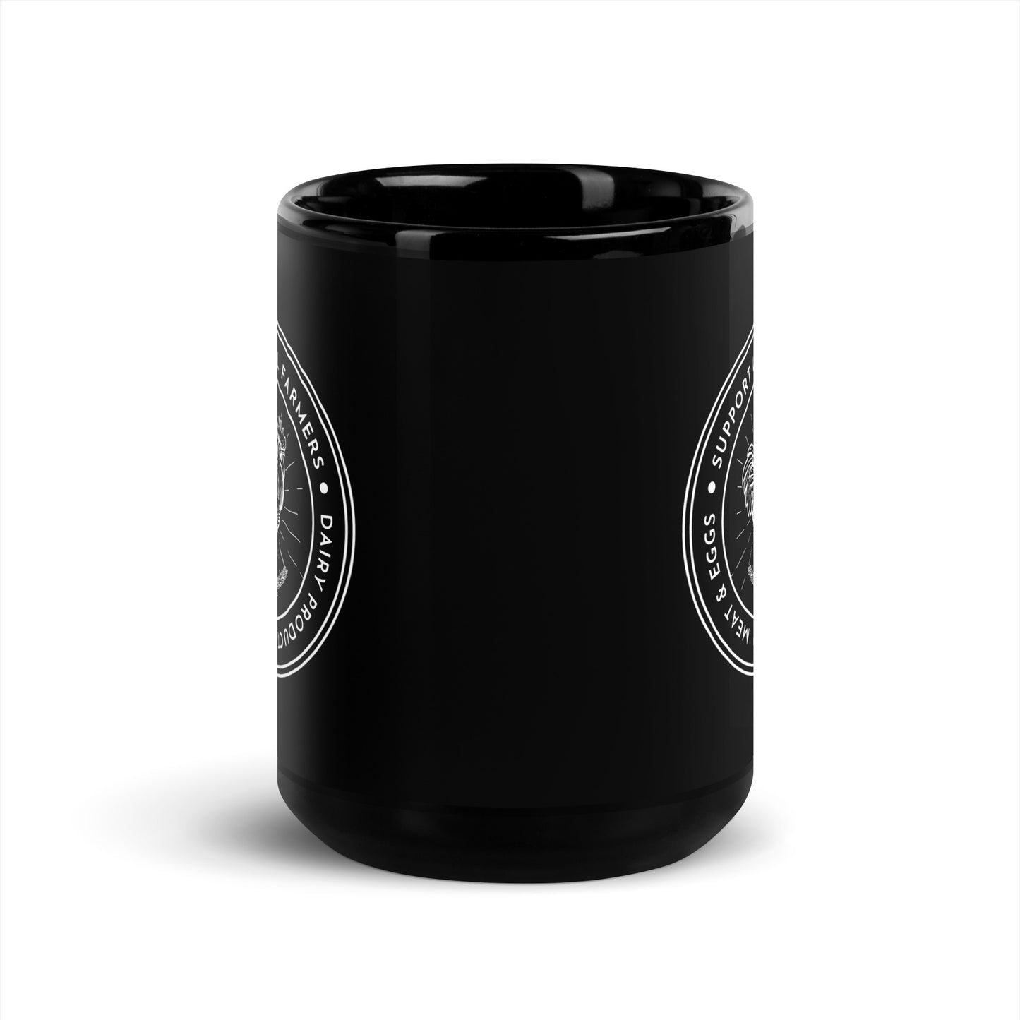 Support Local Farmers - Black Glossy Mug