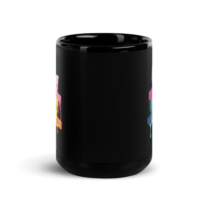 Trump Mugshot Drip - Black Glossy Mug