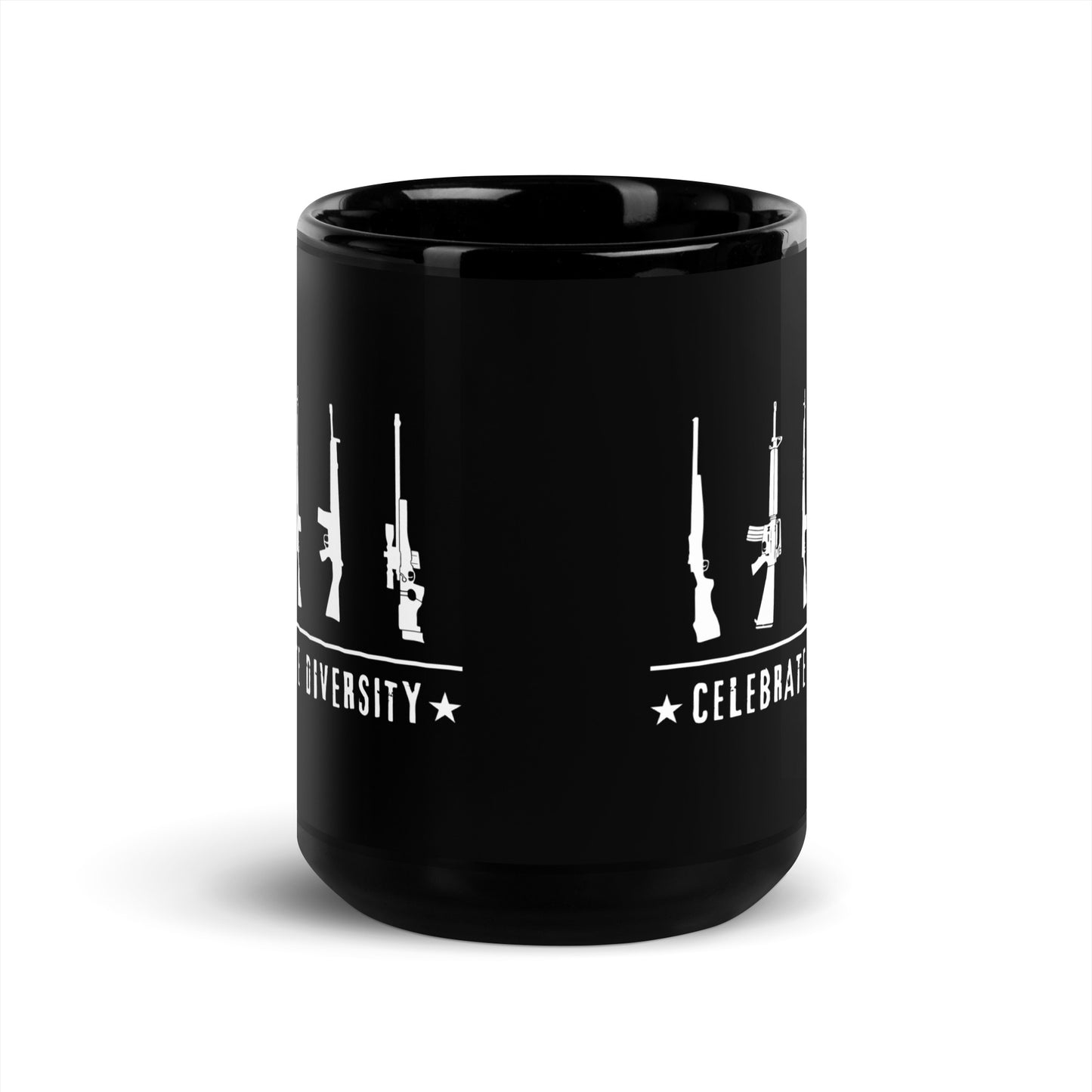 Celebrate Diversity - Black Glossy Mug