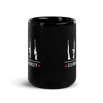 Celebrate Diversity - Black Glossy Mug