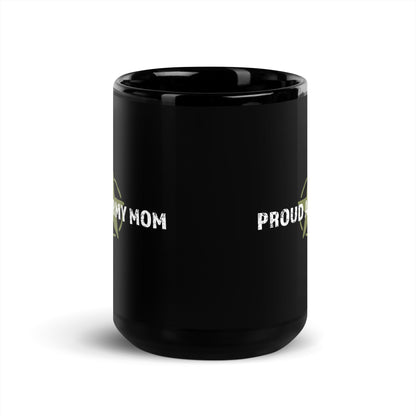 Proud Army Mom - Black Glossy Mug