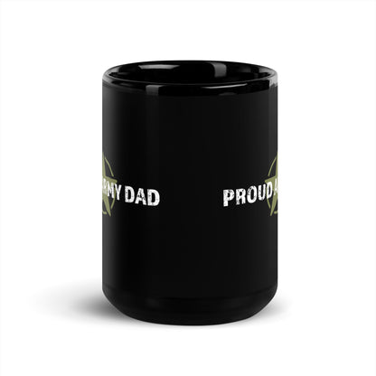 Proud Army Dad - Black Glossy Mug