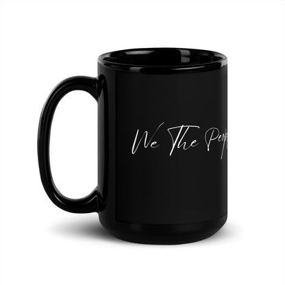 We The People Script - Black Glossy Mug