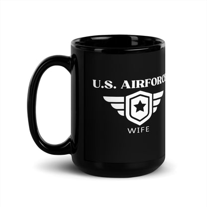 U.S. Airforce Wife - Black Glossy Mug