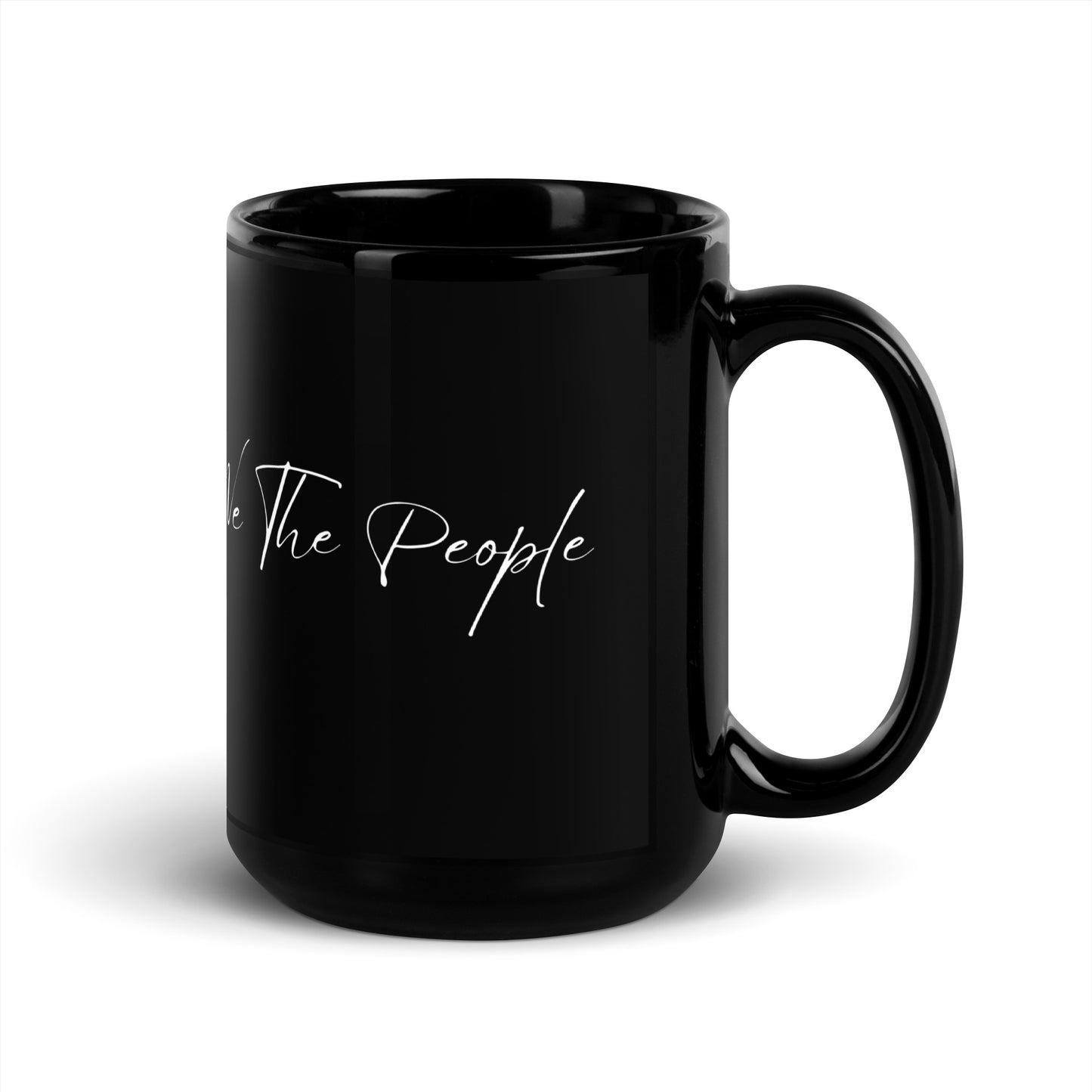 We The People Script - Black Glossy Mug