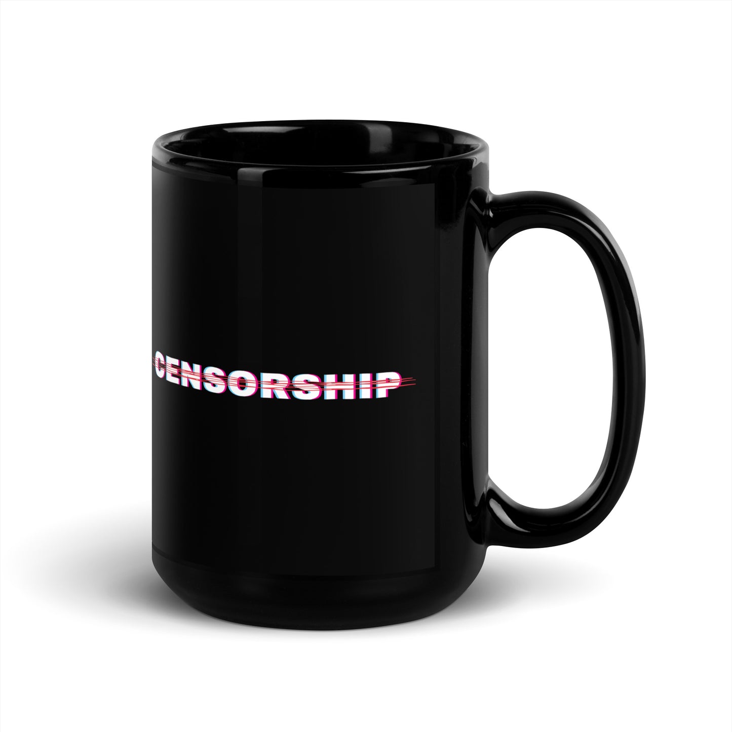 Anti-Censorship - Black Glossy Mug