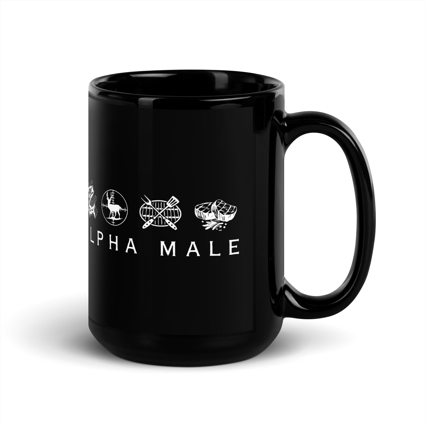 Alpha Male - Black Glossy Mug