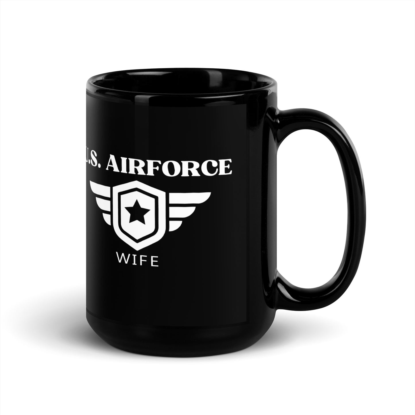 U.S. Airforce Wife - Black Glossy Mug