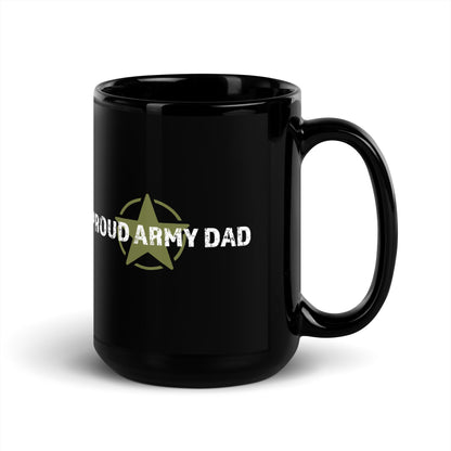 Proud Army Dad - Black Glossy Mug