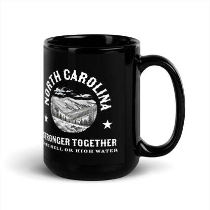 North Carolina Strong - Black Glossy Mug