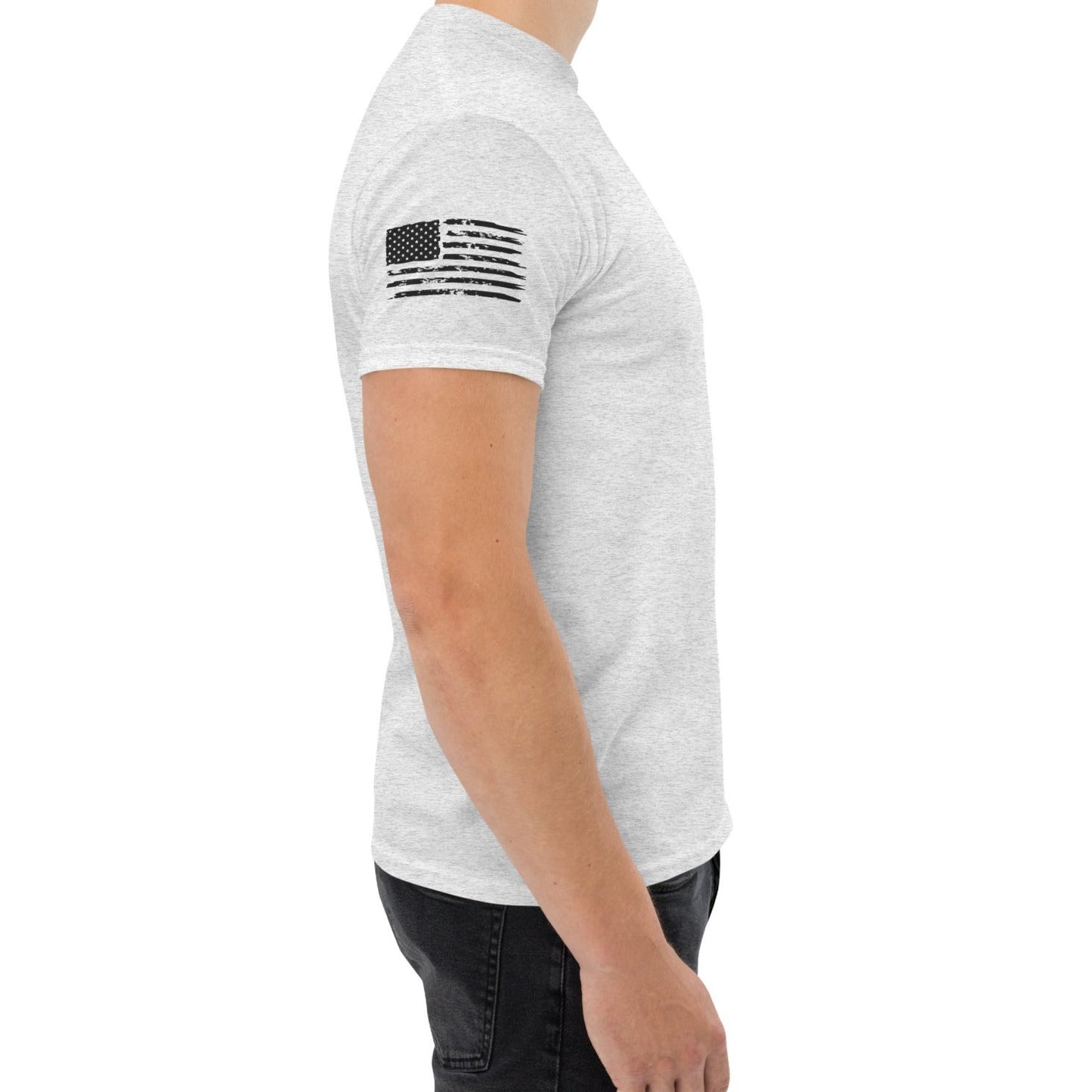 American Flag (sleeve) - Classic Heavyweight T-Shirt