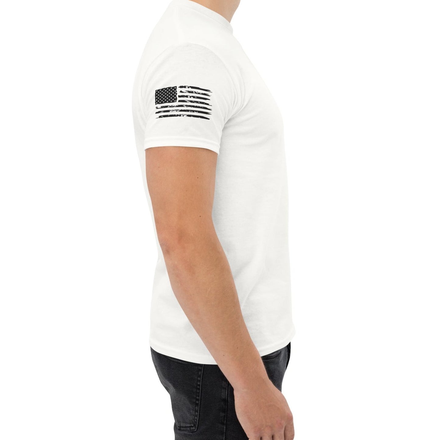 American Flag (sleeve) - Classic Heavyweight T-Shirt