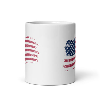 American Flag - White Glossy Mug