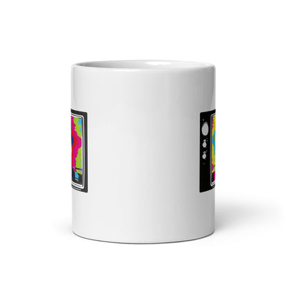 Tucker Retro TV in Color - White Glossy Mug