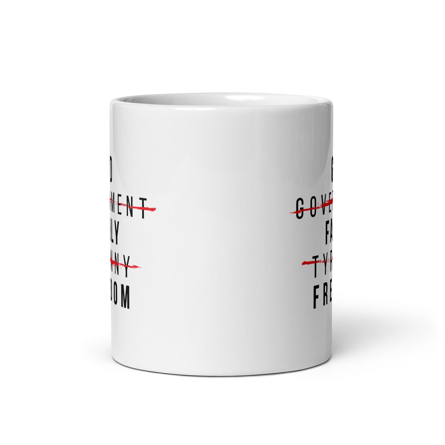 God, Family, Freedom - White Glossy Mug