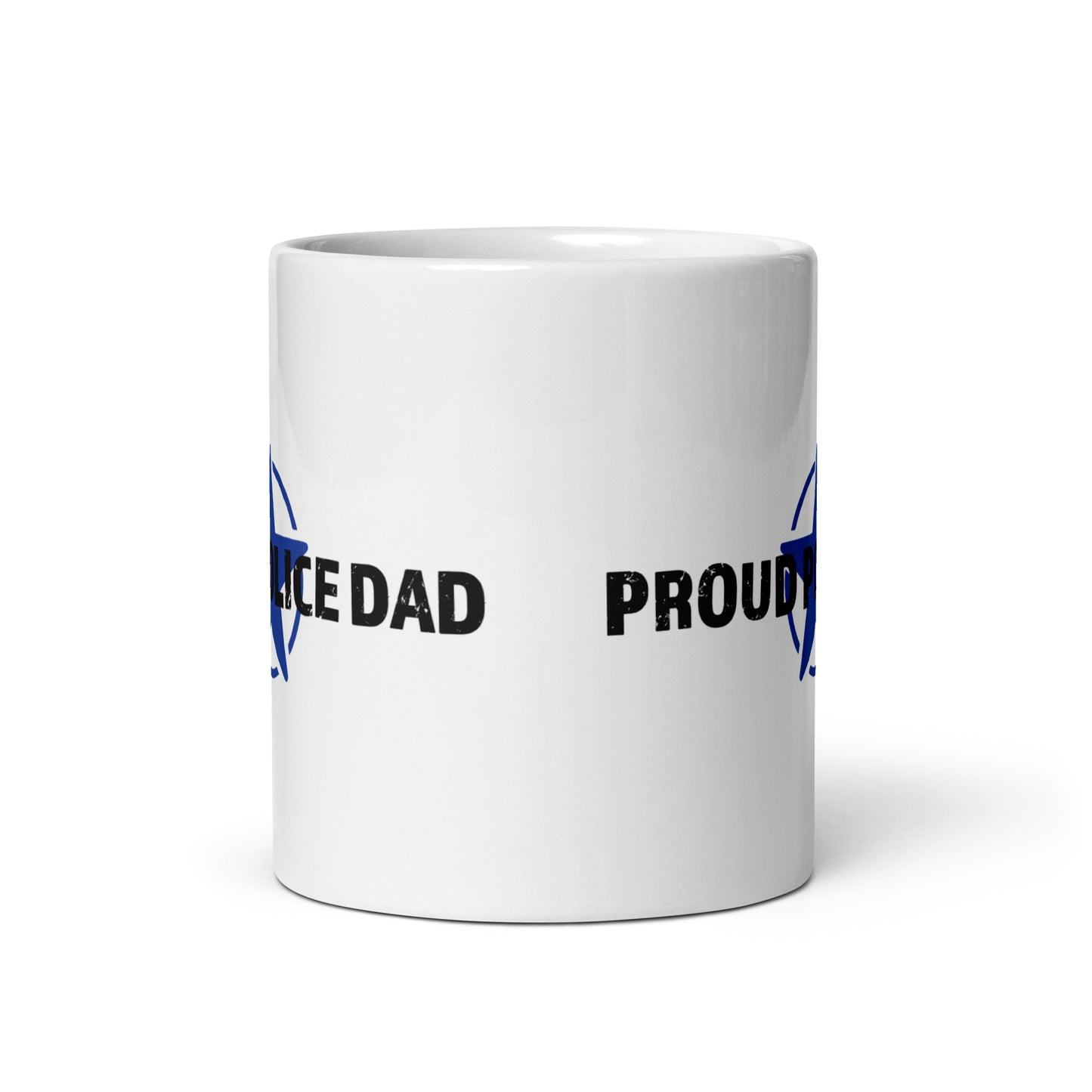 Proud Police Dad - White Glossy Mug