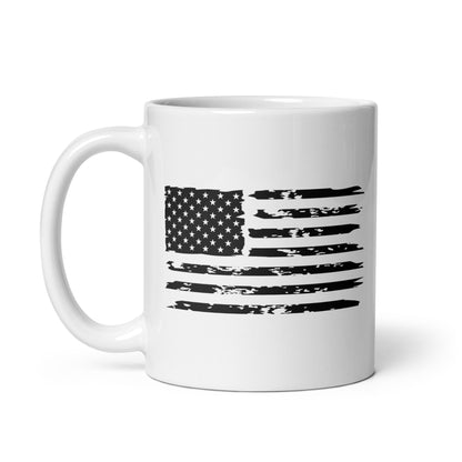 American Flag - White Glossy Mug