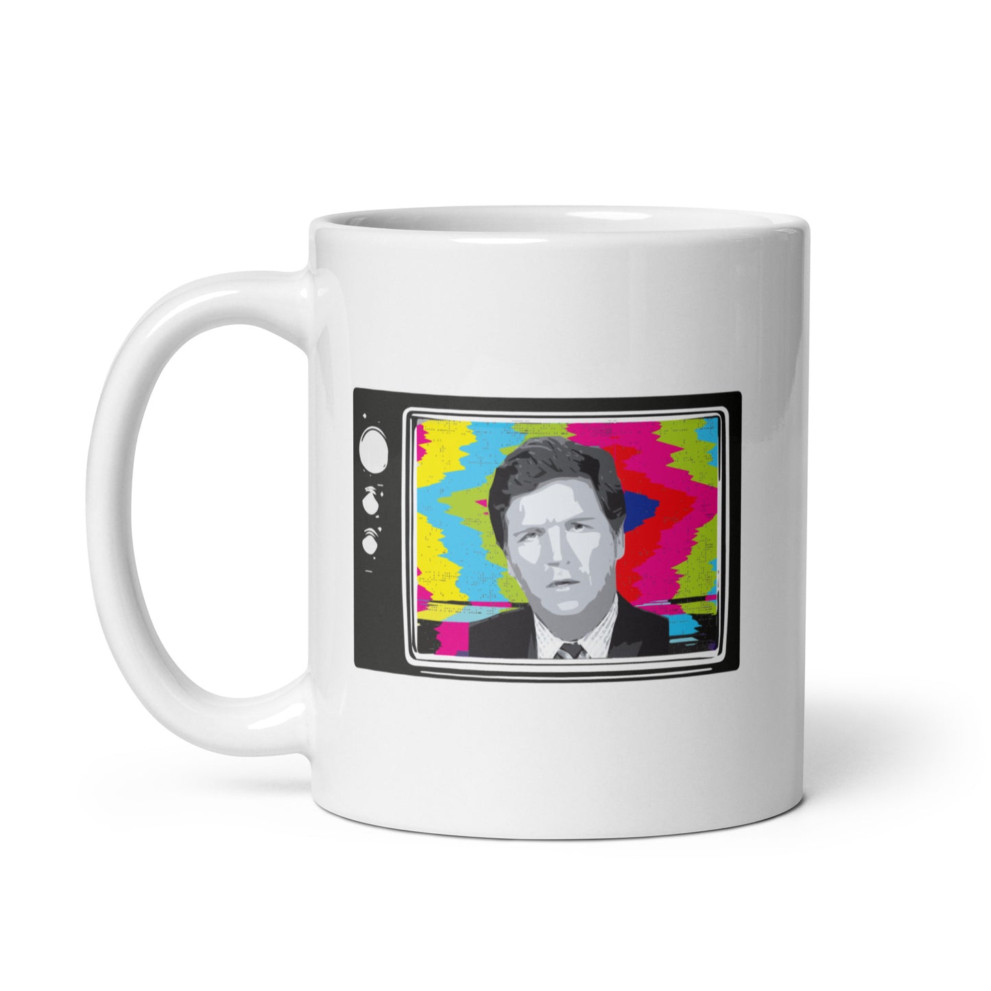 Tucker Retro TV in Color - White Glossy Mug