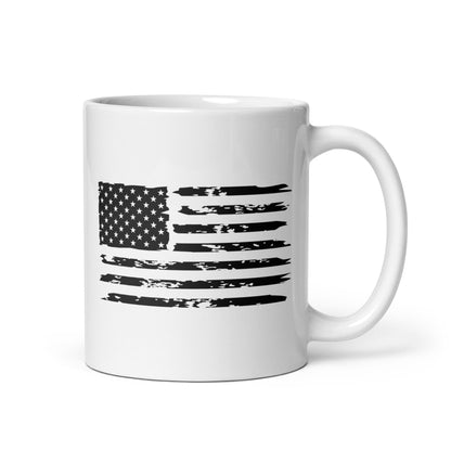 American Flag - White Glossy Mug