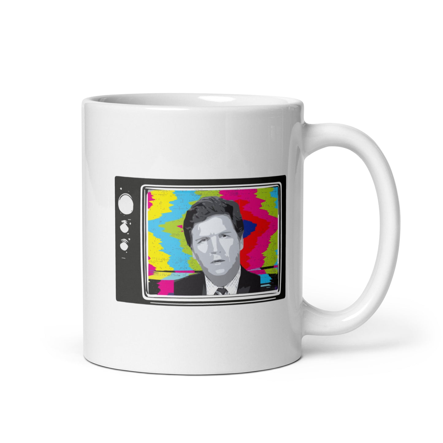 Tucker Retro TV in Color - White Glossy Mug